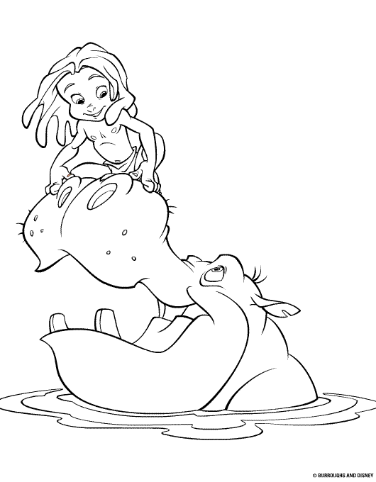 Disney Coloring Pages Free. Disney's Tarzan Coloring Pages
